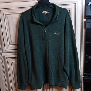 Orvis Forest Green Zip-Up Sweater Size -XXL